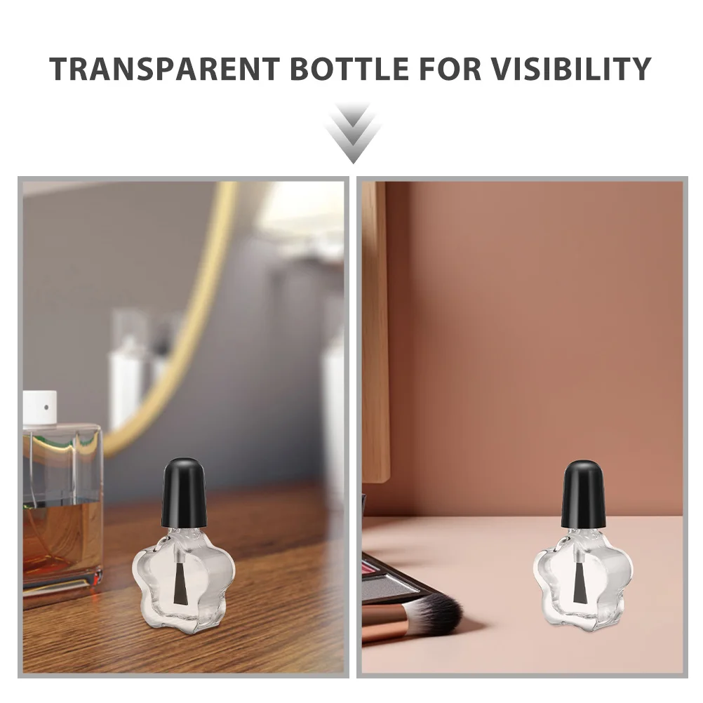 20 szt. 5ml Przezroczyste Butelki na Lakier do Paznokci Unikalny Design Kompaktowy Rozmiar DIY Podróż Użytek w Salonie Szklane Butelki na Lakier do Paznokci Butelki Próbki z Pędzelkiem