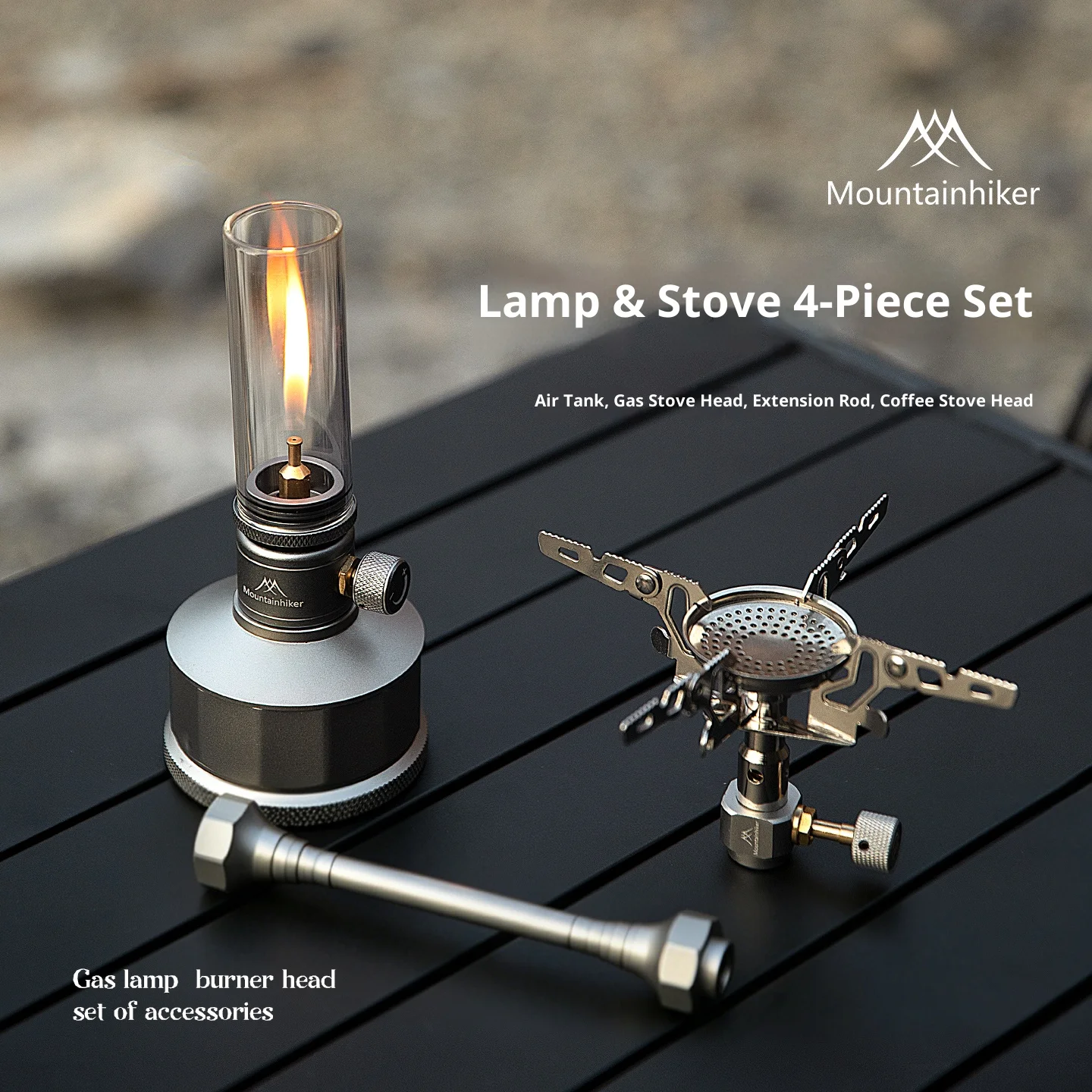 

Mountainhiker Camping Light Stove 4 In 1 Set Portable Gas Lamp Burner Kit For Outdoor Camping Hiking Picnic Survival Gear