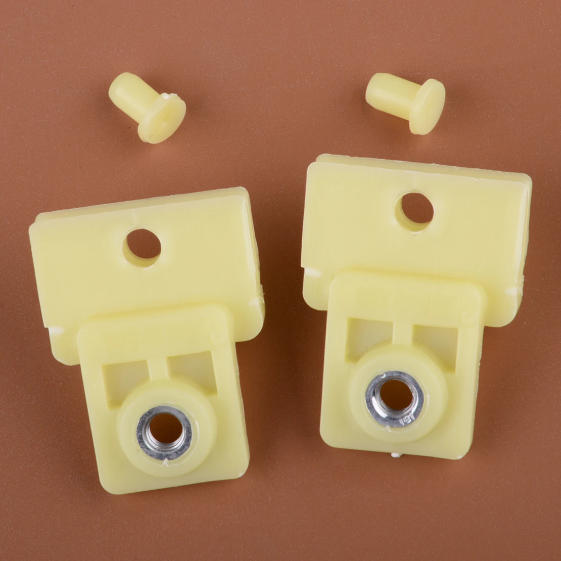 2pcs Yellow Window Regulator Clip Glass Channel Slider Sash Mount Fit for Nissan Honda