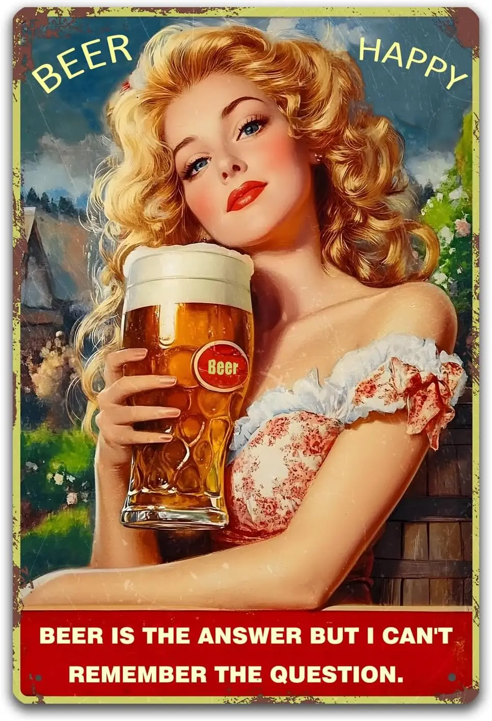 Bar beer Decoration Metal Sign，vintage tin Sign Home Coffee Shop Decoration Retro Sign （20 * 30cm）--Tin Sign