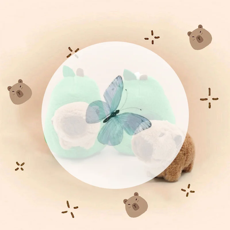 

Kawaii Avocado Capybara 10cm Plushie; Creative Keychain Pendant; Cute Holiday Gift; Adorable Capibala Stuffed Toy