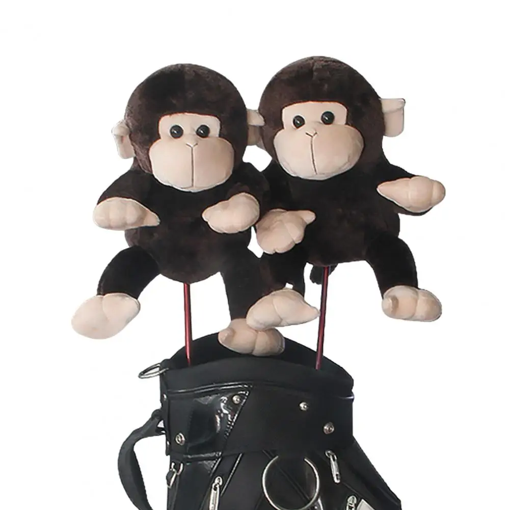 

Golf Club Cover Stylish Golf Club Cover Plush Monkey Golf Club Headcover Soft Stuffed Driver Woods Cover Fun Golfing for Golfers