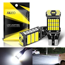 2/6PCS T15 LED Bulbs W16W 921 912 T16 T10 902 1200LM High Power 45pcs 4014SMD Super Bright Replace for Car Reversing Light White