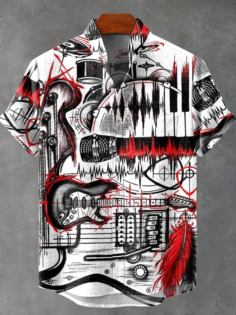 

Мужская льняная летняя рубашка из 80%, новая модная рубашка с животными, повседневная рубашка с короткими рукавами и 3D принтом рыбы, топ в стиле Харадзюку