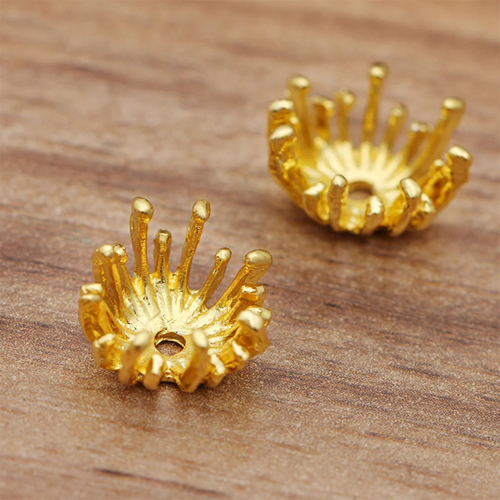 

50Pcs 14Mm Alloy Flower Design Pendant Golden Tone Cabochon Setting for DIY Necklace Bracelet Anklet Keychain Jewelry Making