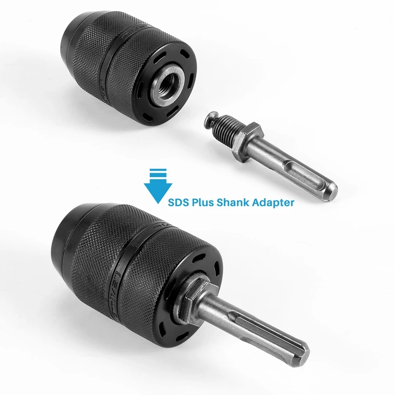 Big Deal 2-13MM Keyless Chuck Broca Com SDS Além disso Shank Adaptador, 1/2-20UNF Impacto Perfuração Chuck Mudança Adaptador Ferramenta Converter