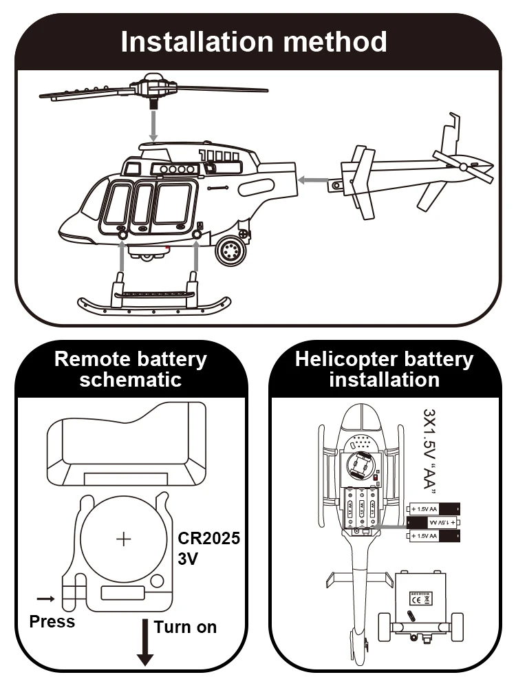 Remote-controlled Helicopter Children's Toys With Lights Music Propeller 360 Degrees Rotate Electric Simulation Airplane Model