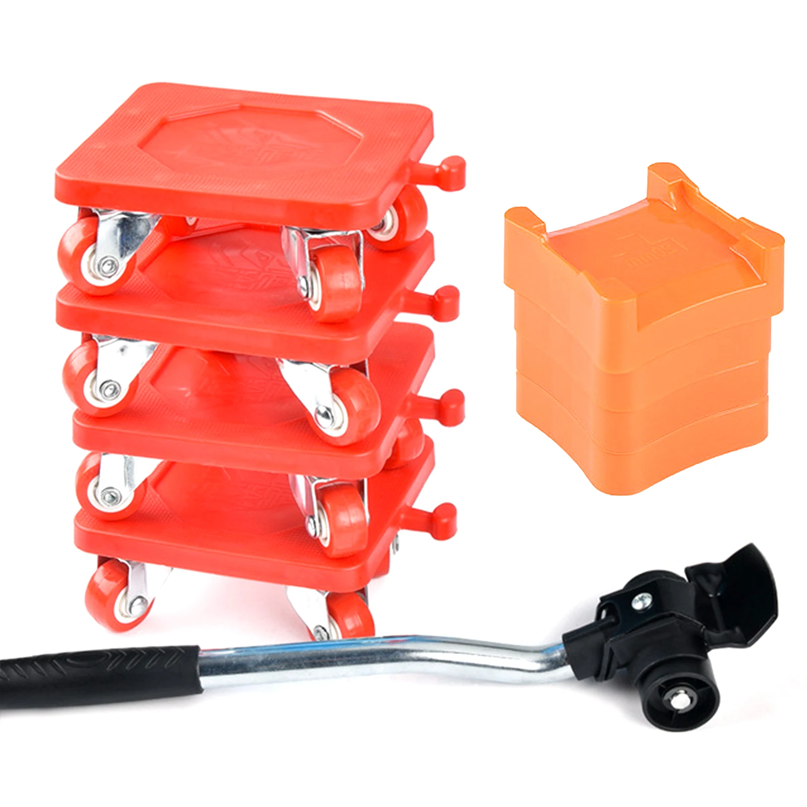 Furniture Lifter Mover Tool Set Heavy Duty Safe 360 Degree Rotatable Sofa Refrigerators Transport Pads Leverage Universal Wheel