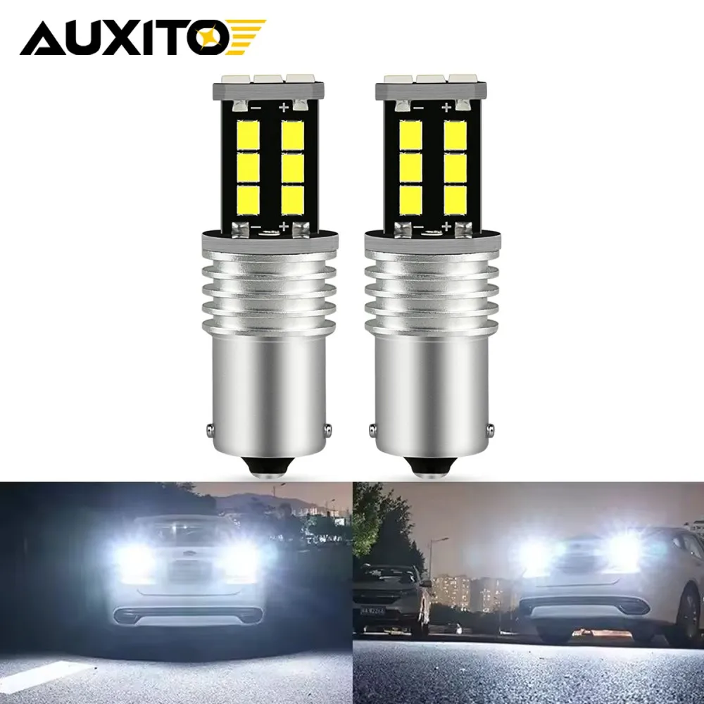 

AUXITO 2Pcs 1156 LED Bulb Error Free BA15S P21W LED Reverse Light For VW Passat B5 B6 Golf BMW E46 E34 E60 Ford Auto Lamp DC 12V