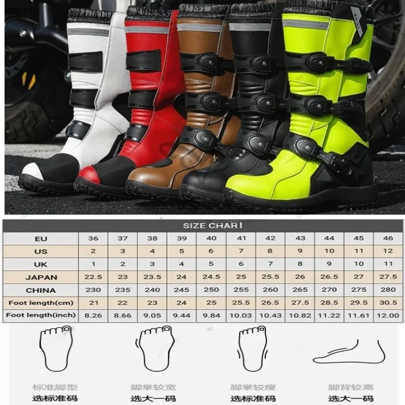 دراجة نارية أحذية مقاومة للماء الرجال النساء ركوب منتصف العجل الكاحل واقية التمهيد معدات الدراجات النارية سباق أحذية طويلة للدراجات النارية الرجال #3