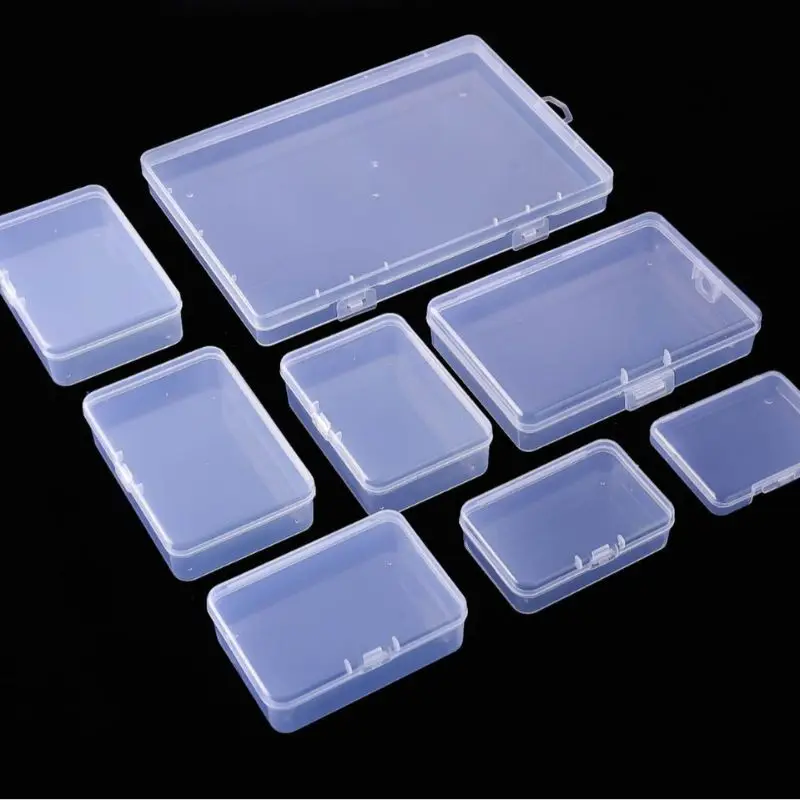 

Transparent Plastic Storage Jewelry Box Compartment Adjustable Container For Beads Earring Box For Jewelry Rectangle Box Case