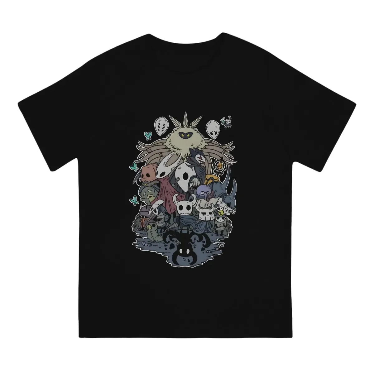 T-shirt en coton à manches courtes pour hommes, T-shirt à col rond, Cool Creative, Hollow Knight, Vêtements originaux