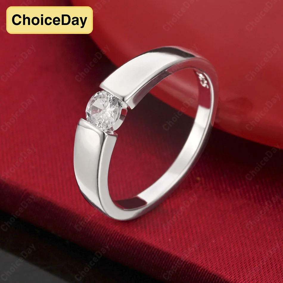 

ChoiceDay Fashion 925 Sterling Silver 6-10 Exquisite Zircon Ring Women's Accessories Jewelry Temperament Gift Party