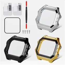 For Casio AE1200 case mod kit modification all metal case 3299 AE-1200 bezel glass waterproof stainless steel black silver