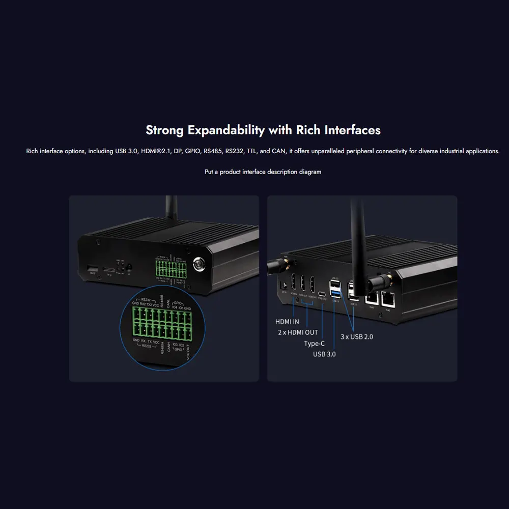 Geniatech APC3588 AI Edge Computing لوحة أم أندرويد مخصصة مخصصة Rk3588 لوحة كمبيوتر صناعية
