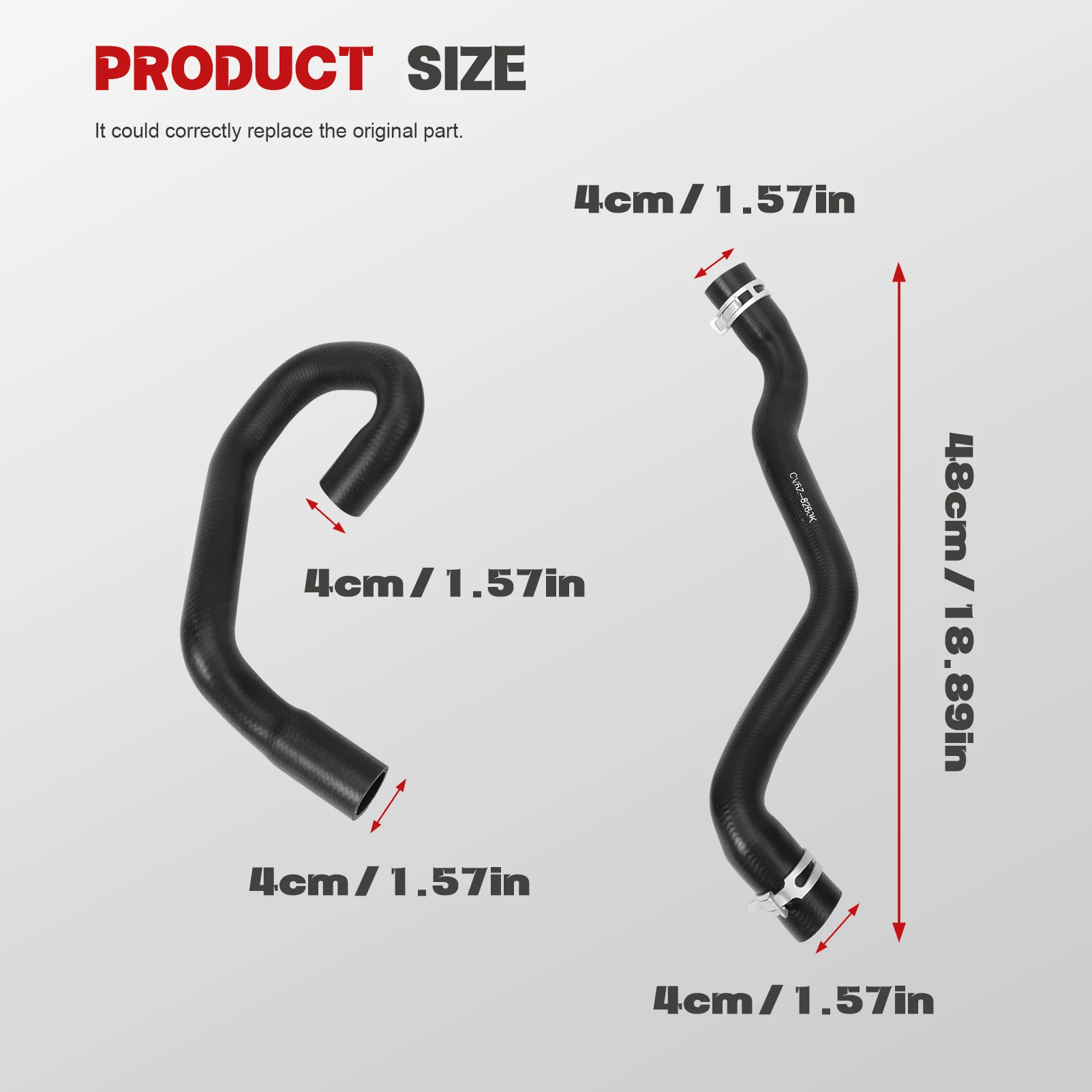 أنبوب خرطوم تبريد المبرد السفلي والعلوي، خط خزان المبرد مناسب للتركيز 2012-2018 2.0L، CV6Z8286K، CV6Z-8286-K #5