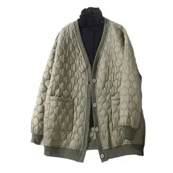 Giacche invernali in piumino di cotone abbigliamento donna autunno inverno cappotti rombo baseball giacche calde parka corto femminile fp901