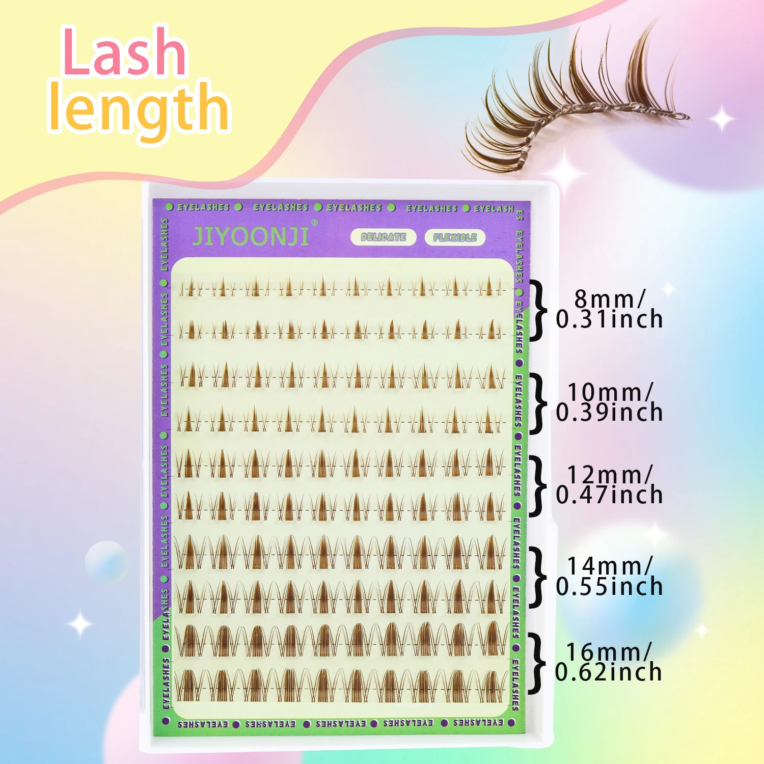 100개 클러스터, 자체 접착식 속눈썹 클러스터, 만화 - Eyelash Extension No 8 리뷰 및 가격