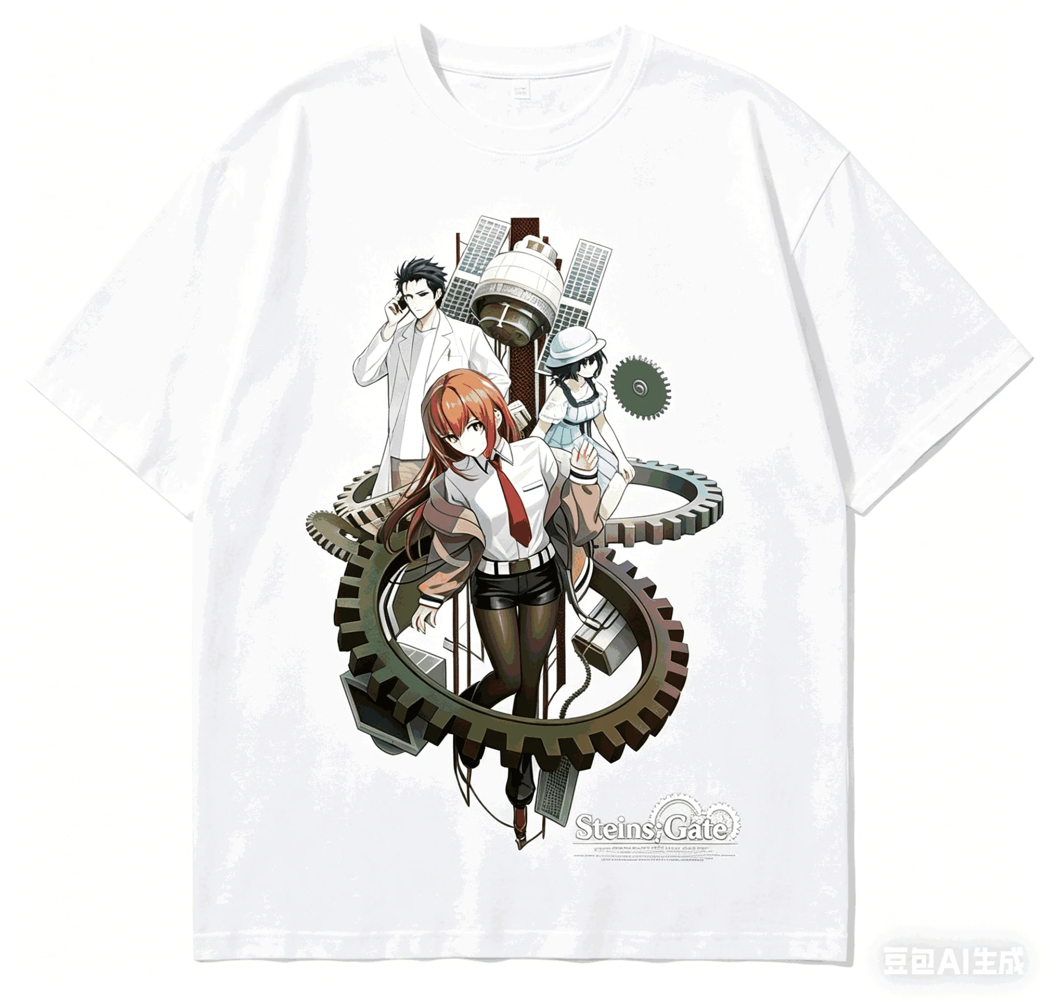 Camiseta de algodón Steins Gate, nuevo modelo 2026, ropa con personalidad, ropa para todo el año, ropa corta de calle, camiseta moderna de alta calidad