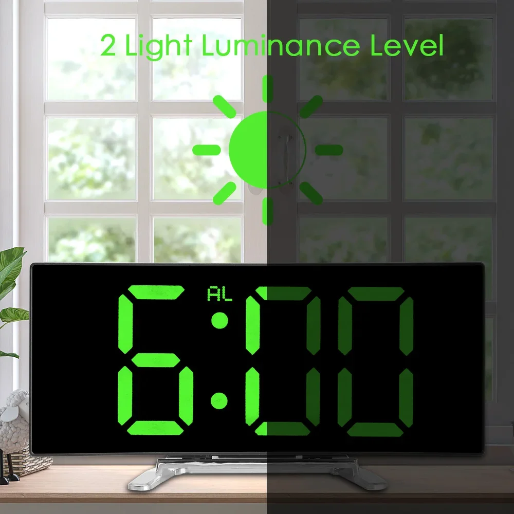 HILIFE Digital Table Clock LED Screen Alarm Clock for Kids Bedroom