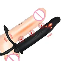 Vibrator Double Penetration Anal Plug Dildo Butt Plug For Woman Strap On Penis Massage Vagina Plugs Adult Sex Toys For Couples