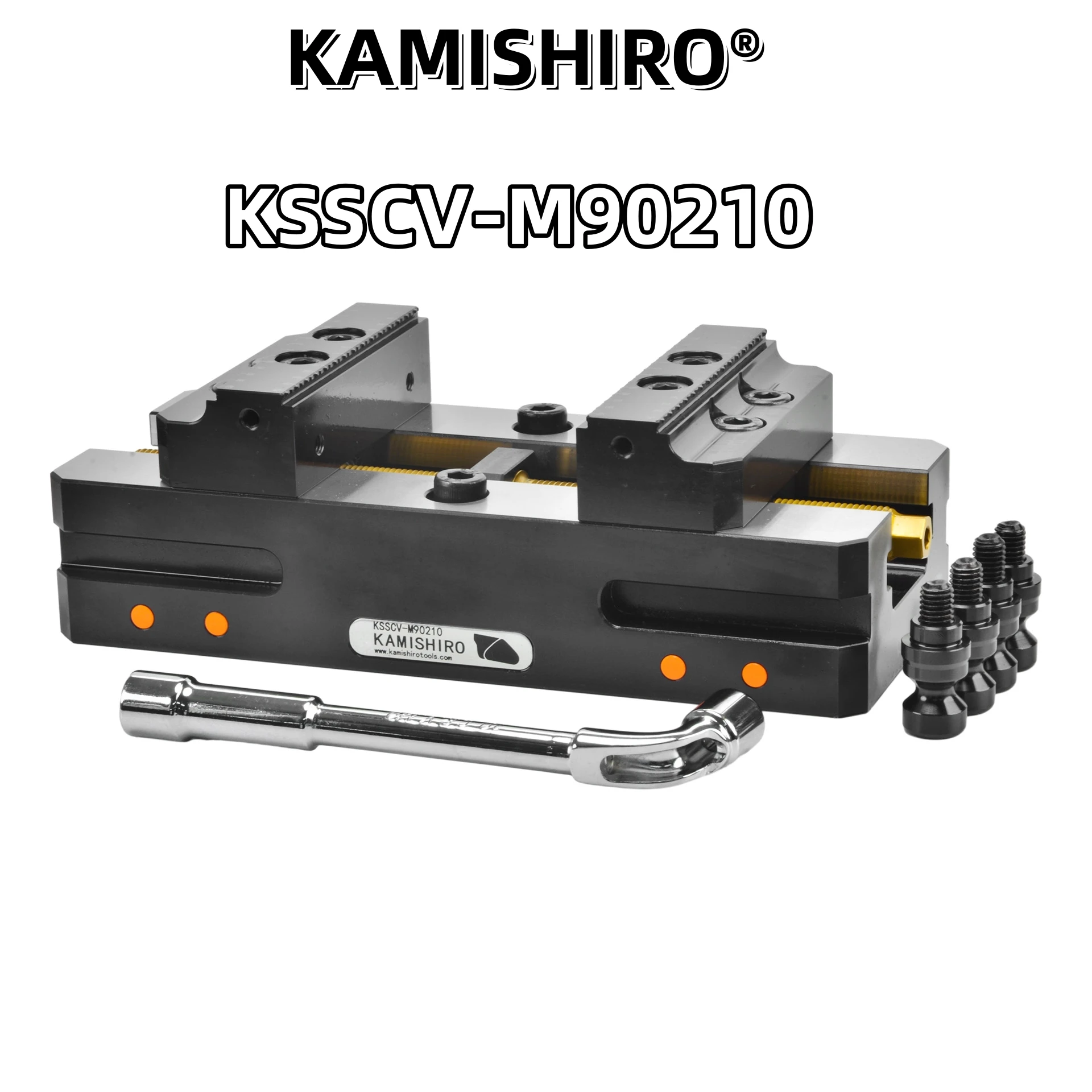 Vise Kamishiro 8 Inci 5 Axis Self-centering Untuk Mesin VMC CNC Rotary Table Presisi Tinggi Kompatibel Dengan Lang Vise 5th Axis