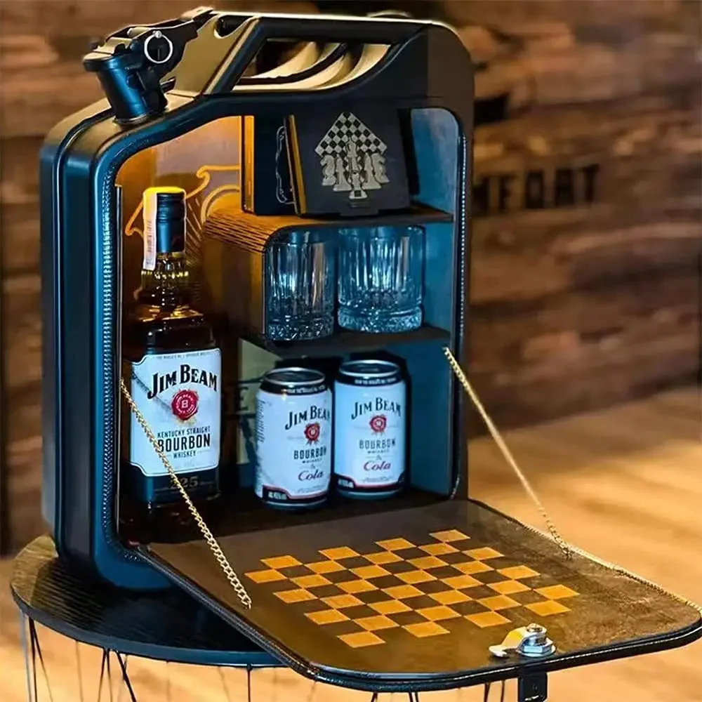 

New Jerry Can Canister Mobile Bar Cabinet My Cave My Rules Mini Bar Whiskey Jerry Can Mini Bar For Husband For Men's Gift