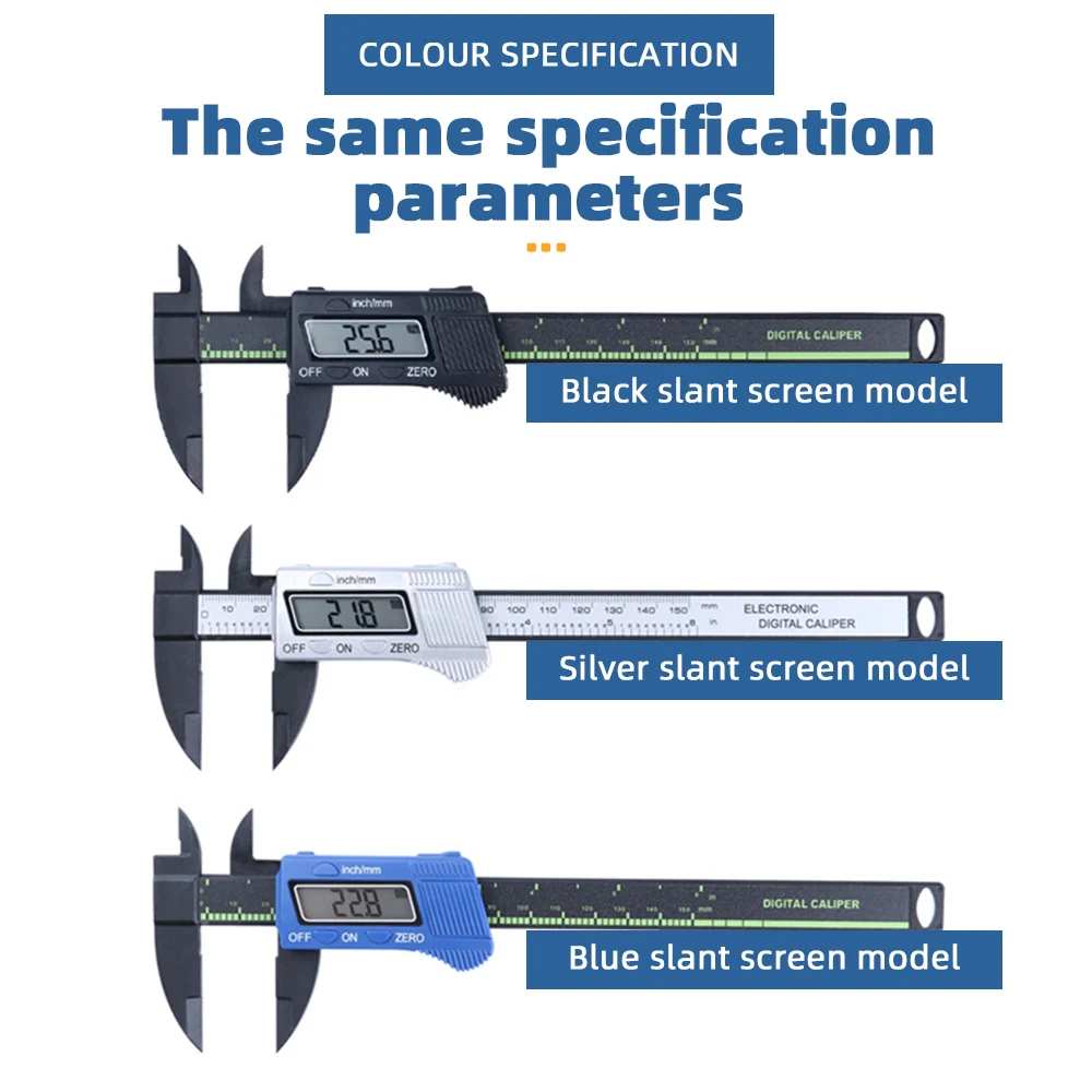 Digital Caliper 6 inch LCD Electronic Vernier Caliper 0-150mm Gauge Pachometer Digital Micrometer Instrument Measuring Tools