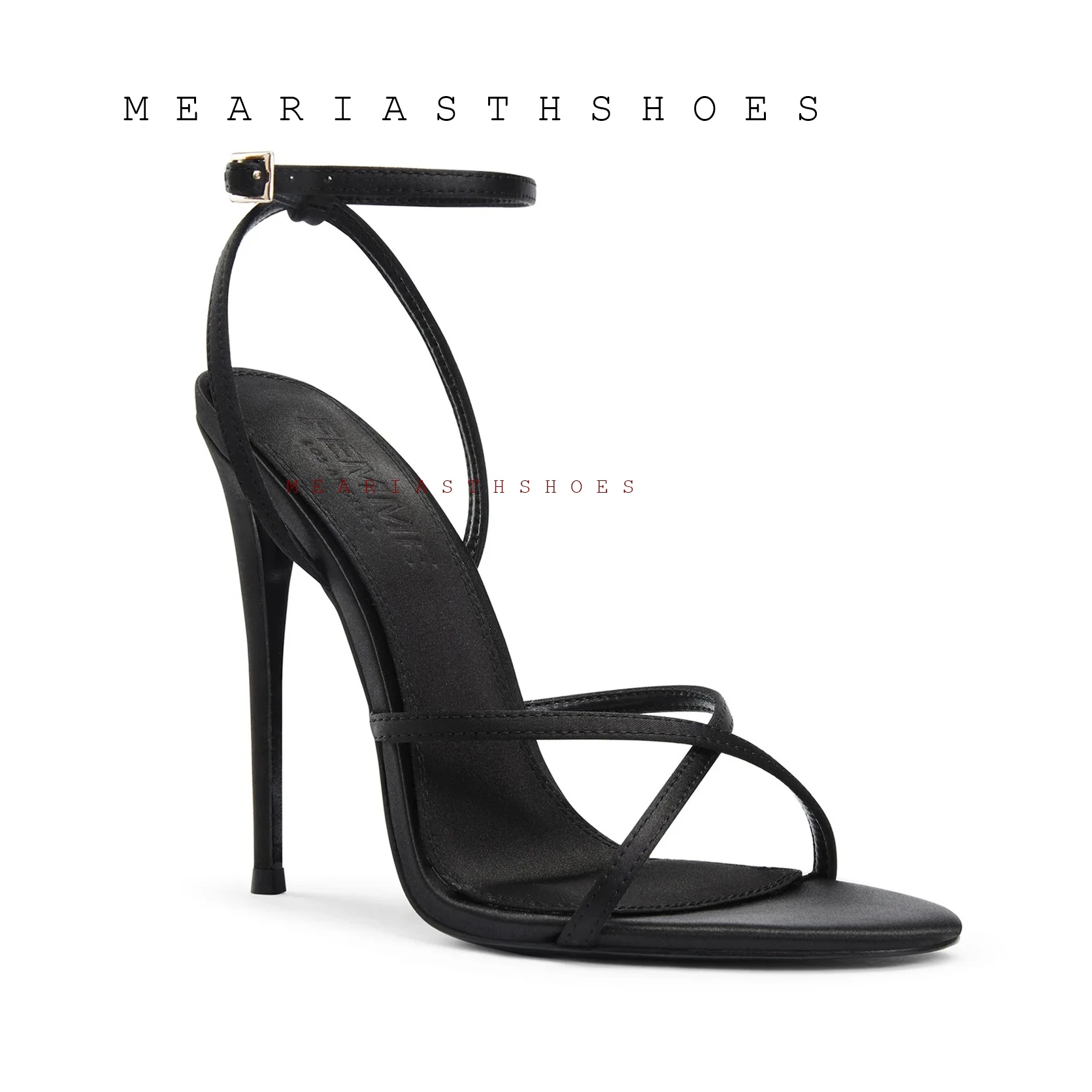 2026 New Design Dark Green Satin High Heels Women Slim Heel round toe New Line Open Toe Sandals Summer Wear Sexy Socialite Heels image 4