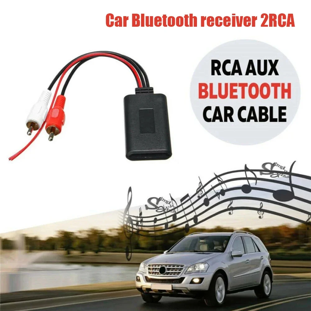 Modul penerima Bluetooth mobil tanpa kabel, untuk penerima Stereo Audio musik suara HIFI kabel AUX antarmuka 2RCA