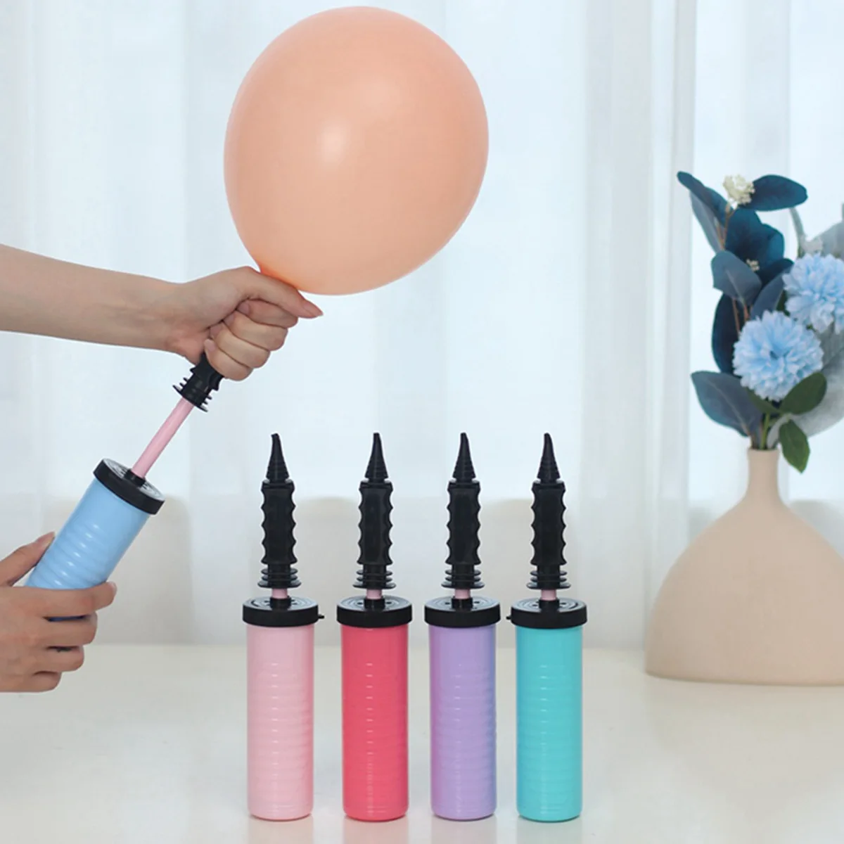 Hohe Qualität Ballon Pumpe Air Inflator Hand Push Tragbare Nützliche Ballon Zubehör Für Hochzeit Geburtstag Party Decor Liefert