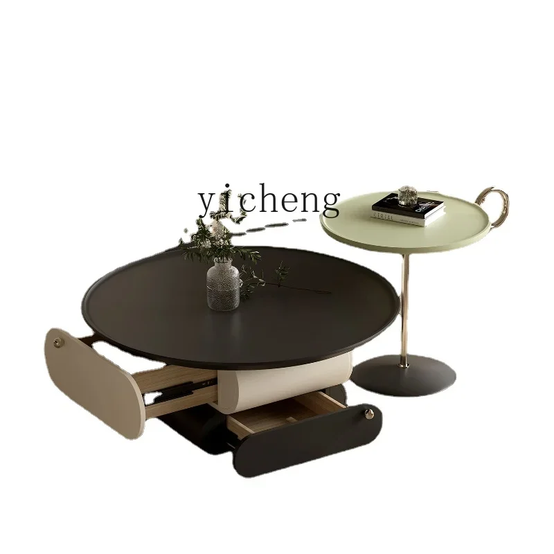 

XL Designer New Living Room Tea Table Size round Combination Creative Coffee Table