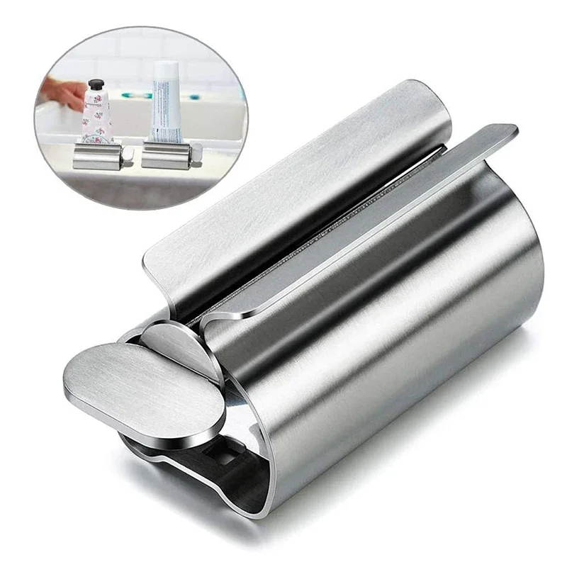 Creative Toothpaste Tube Squeezer Simple Toothpaste Roller Stainless Steel Labor Saving Toothpaste Tube Wringer Cleanser Presser