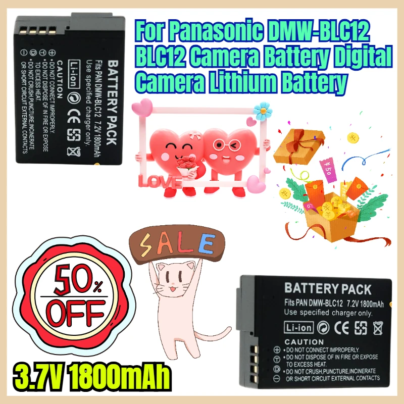 

3.7V 1800mAh for Panasonic DMW-BLC12 BLC12 Camera Battery Digital Camera Lithium Battery