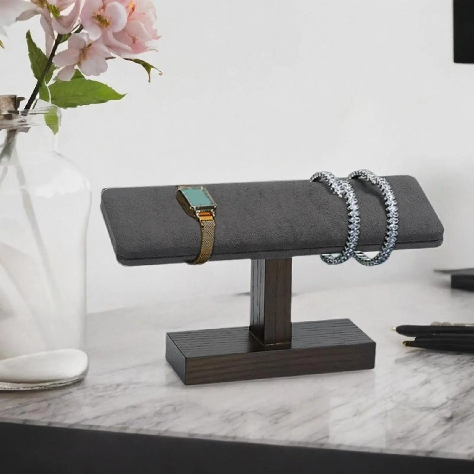 

Подставка для часов, удобная Т-образная витрина для домашнего использования, повязки на голову с выдвижными ящиками