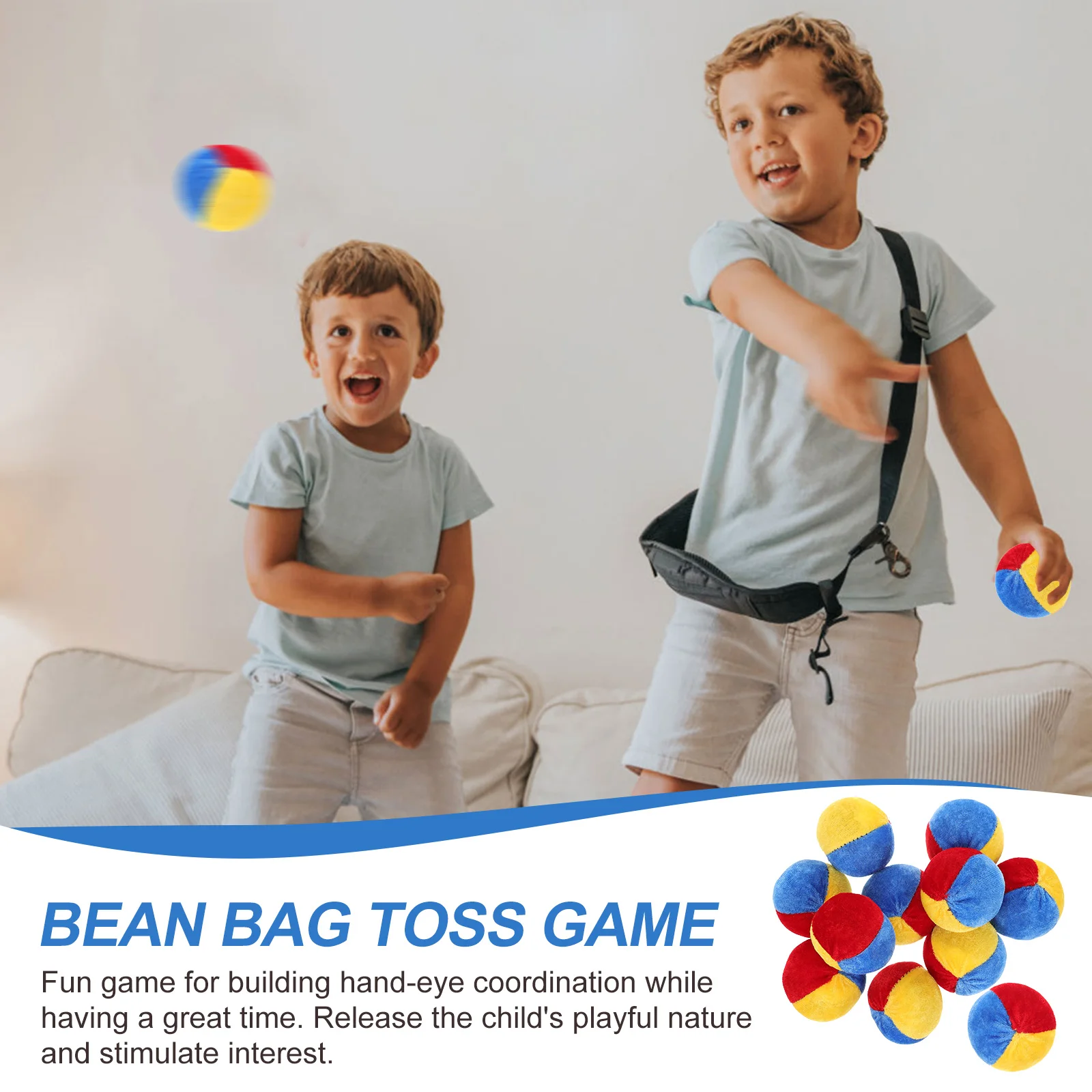 20 Pcs Mini Bean Bags Colorful Portable Cloth Sandbag Toss Toy for Kids Interactive Plaything for Fun Sports Outdoor Family Game