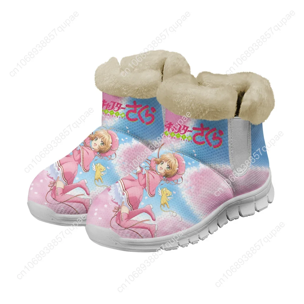 Cardcaptor Sakura Snow Boots Anime Men Women Teenager Warm Shoes Casual Snow Shoe Plush Soft High Quality Couple Custom Shoes