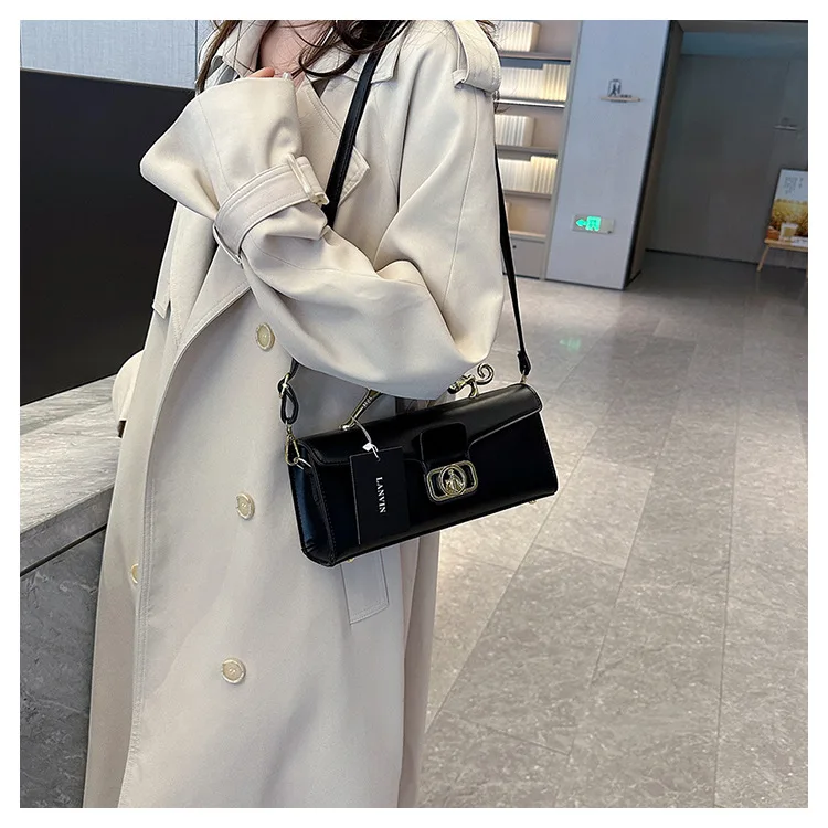 Famous Luxury Brand Replica Bags For Women High Quality Metal Handle Designer Shoulder Bag Elegant Fashion Rectangular Handbag