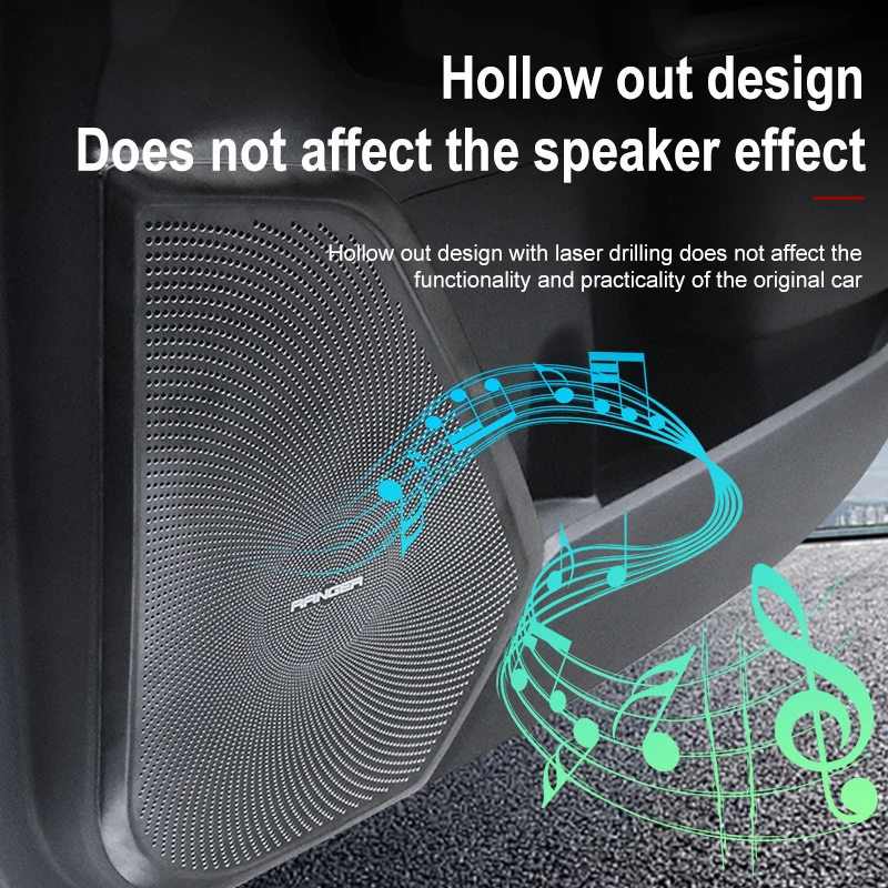 Auto Porta Pannello Audio Suono Altoparlante Proteggere La Copertura Trim Kit Per Ford Ranger 2023 2024 2025 Accessori Auto Modificare Parti