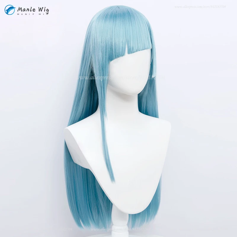 65cm lange Miwa Kasumi Cosplay Perücke gerade blaue Frauen Perücke hitze beständige synthetische Haare Halloween Party Cosplay Anime Perücken