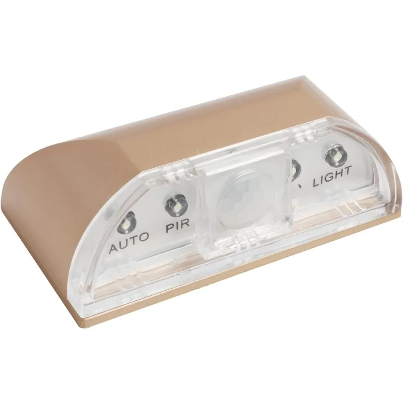 Caybats Gold Keyhole Light with PIR Motion Sensor, Auto On/Off Wireless LED Lamp for Door, Hallway, Closet, Drawer, Outdoor