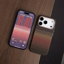 For Magsafe Ultra Thin Carbon Fiber Relief Phone Case For iPhone 17 16 15 14 13 Pro Max Wireless Charging Matte Shockproof Cover