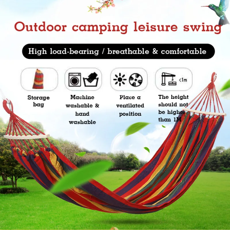 

Взрослые уличные качели в радужную полоску, хлопковый гамак, путешествия, кемпинг, отдых, парусиновые качели