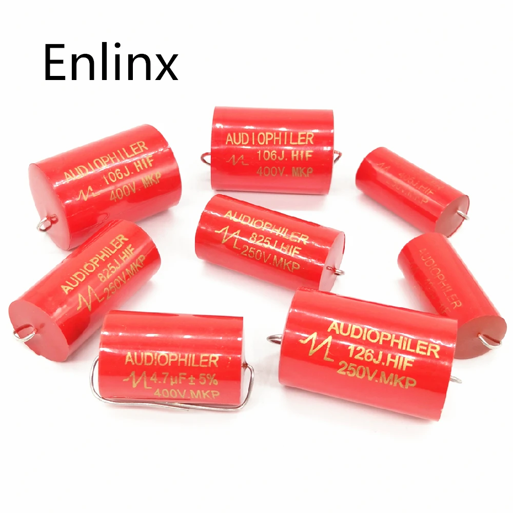 1-10pcs/lot Audiophiler Axial MKP 400v 0.47uf 1uf 1.5uf 2.2uf 2.7uf 3.3uf 4.7uf 5.6uf 6.8uf 8.2uf 10UF Tubular Audio Capacitor