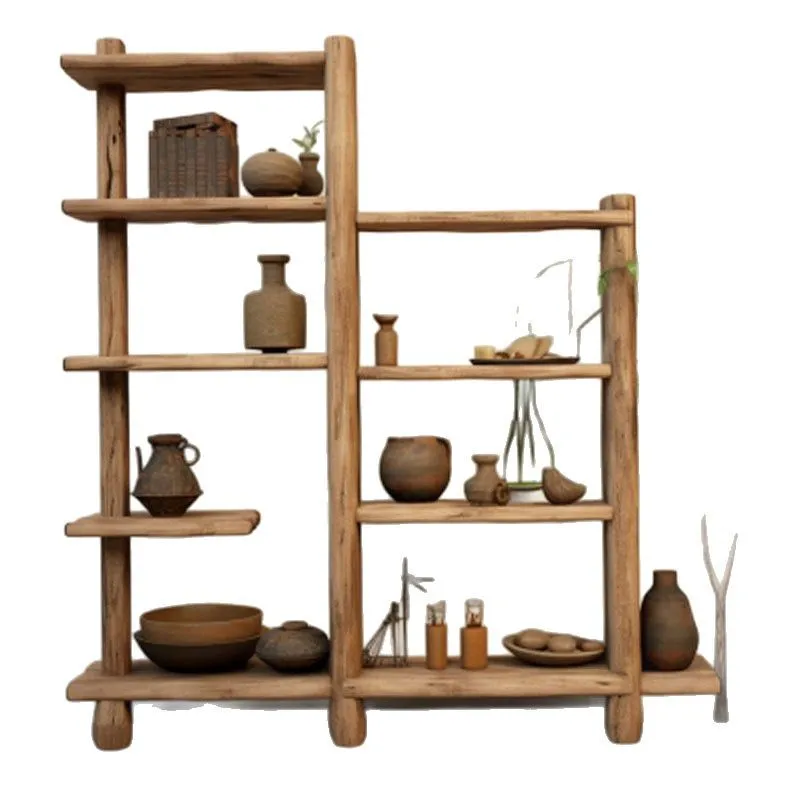 إطار جديد من خشب الدردار على الطراز الصيني مصنوع من الخشب الصلب وخزانة عرض كلاسيكية مزخرفة لغرفة المعيشة المنزلية وتقسيم الإقامة المنزلية في القرون الوسطى