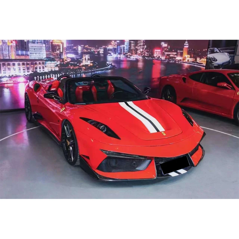 F430 upgraded Vorsteinerstyle body kit front bumper engine hoodside skirts rear bumper Runde semi carbon fiber car parts