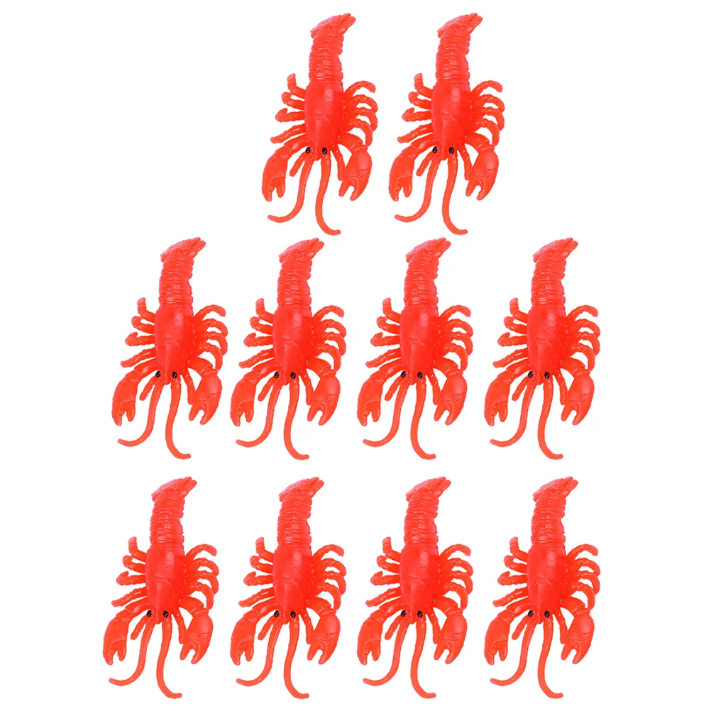 25 Pcs Kids Educational Toys Simulated Crayfish Mini Lobster Flexible Glue Soft Rubber Fake