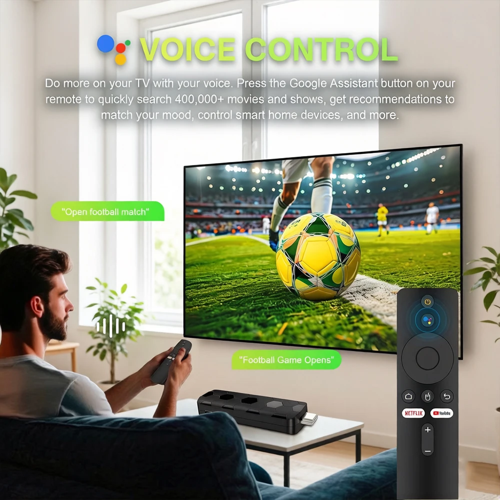 Novo TV Stick R3+ 2026 com Interface de Usuário Dupla, Wi-Fi Duplo 2.4G/5.8G, 4K Ultra HD, 8GB 128GB, RK3518 Quad Core, Reprodutor de Mídia para Home Theater