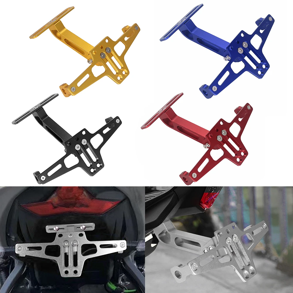 5 farben Motorrad Hinten Nummer Kennzeichen Halterung Halter Halterung Universal Aluminium Legierung Motorrad Fender Eliminator Teile