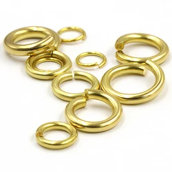 20/50/100pcs Solid Brass  Jump Rings Split Jump Ring Open O Ring Connector for Diy Jewelry Making Findings Accessories Supplies
